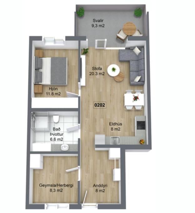Nice & Cozy Two Bedroom Apartment With A Balcony Akureyri Exterior foto